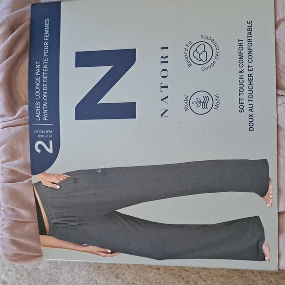 New! Natori Lounge Pants Size Small Pink Beige PJ Pants Casual Neutral Relaxed - Picture 12 of 13